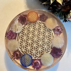 orgonite fleur de vie chakras