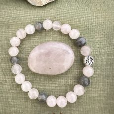 bracelet quartz rose labradorite