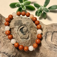 bracelet jaspe rouge aventurine rose